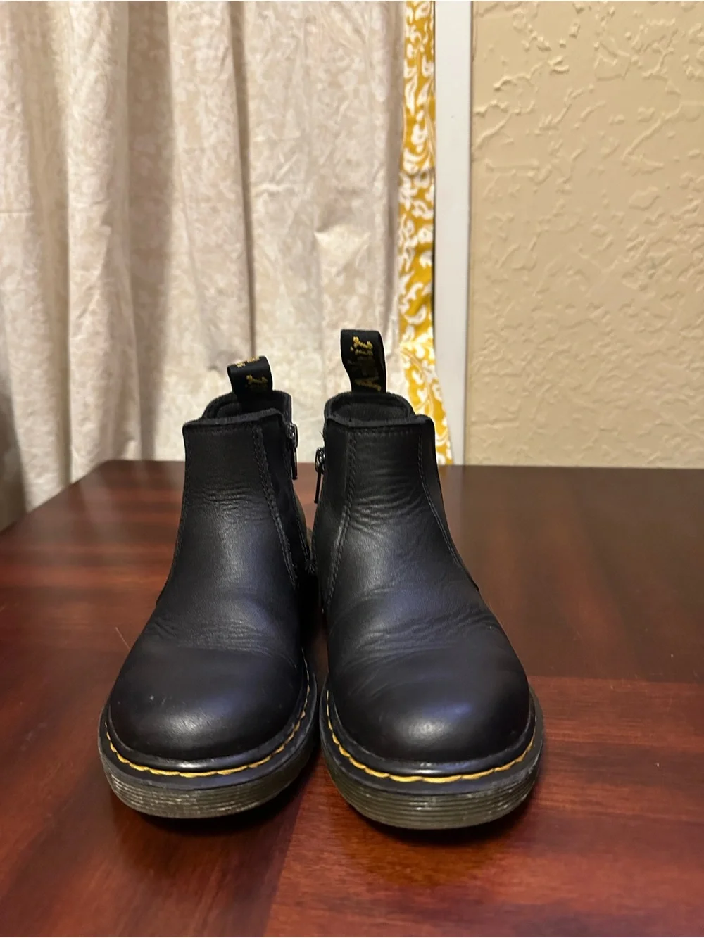 Dr. Martens 2976 J Chelsea Boots Kids Size 12 Black Softy T Leather Side Zip